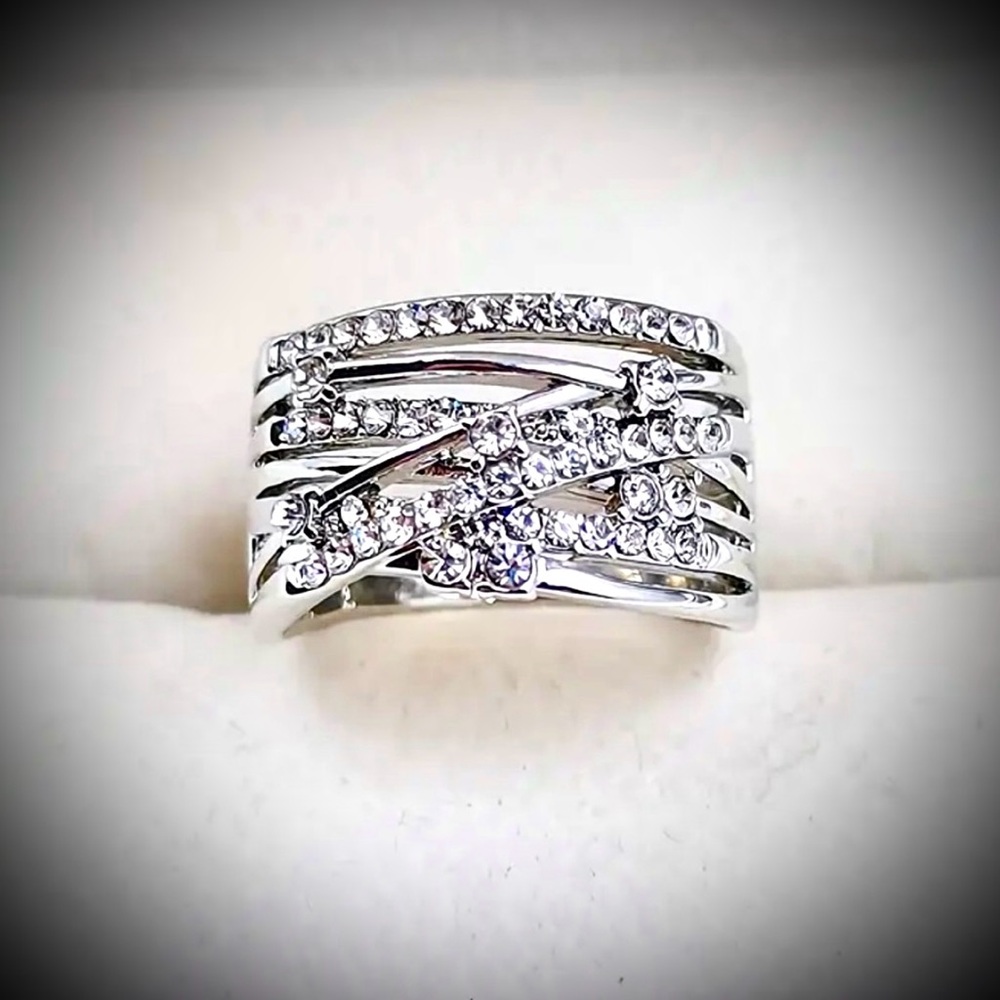 NEW Stainless Steel Diamond Ring
